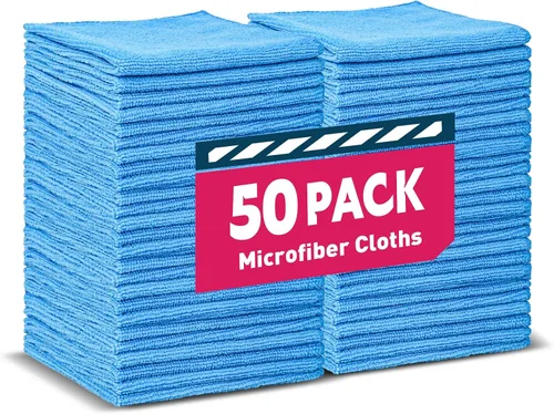 Miniatura 9 de TEAWOO Paños de limpieza de microfibra, paquete de 50 toallas de microfibra a granel, toallas para automóviles y hogar, trapos de limpieza de 5 5