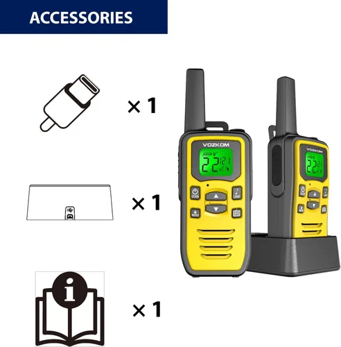 Miniatura 5 de Walkie Talkies de largo alcance para adultos, radios bidireccionales de mano, radio de emergencia de 2 vías, Walky Talky,