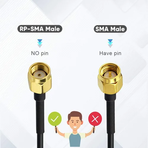 Miniatura 6 de Bingfu Antena WiFi de banda dual 2.4GHz 5GHz 5.8GHz 9dBi con base magnética RP-SMA macho para enrutador WiFi, tarjeta de red inalámbrica, adaptador