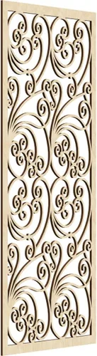 Miniatura 96 de 9 3/8"W x 24 3/8"H x 1/4"T Marilla Decorativos Paneles de Pared de Madera Calado, Abedul