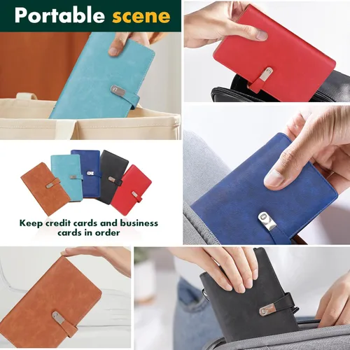 Miniatura 5 de Organizador de tarjetas de visita, soporte para tarjetas de crédito, organizador de tarjetas de crédito, estuche de almacenamiento Rolodex con 120