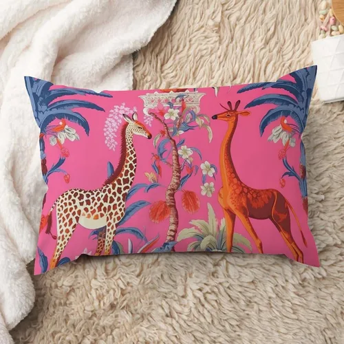 Miniatura 47 de ArogGeld Funda de cojín lumbar asiática de estilo chinoiserie, de lino marrón, pájaro y flor, funda de almohada asiática para sala de estar, A-6