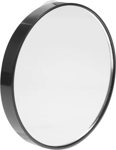 HEALLILY Espejo de maquillaje con aumento 5X de 3 pulgadas con ventosa, espejo cosmético redondo compacto montado en la pared para baño y viajes