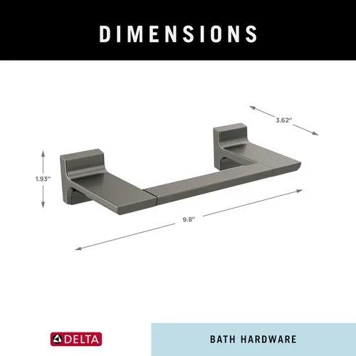 Miniatura 4 de DELTA FAUCET 79908-KS - Toallero de mano pivotal montado en la pared de 8 pulgadas en acero inoxidable negro