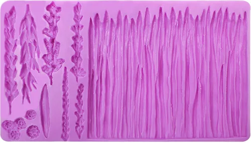 Miniatura 9 de Moldes de silicona para chocolate de hierba de trigo, molde de fondant de planta de hoja para decoración de hojas de pastel, pasta de goma