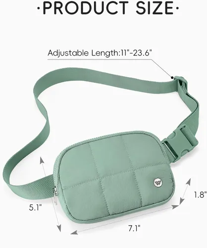 Miniatura 123 de WESTBRONCO Riñoneras para mujeres y hombres, bolsa para cinturón con bolsillos con cremallera, riñoneras modernas, bolsas cruzadas ligeras de 1