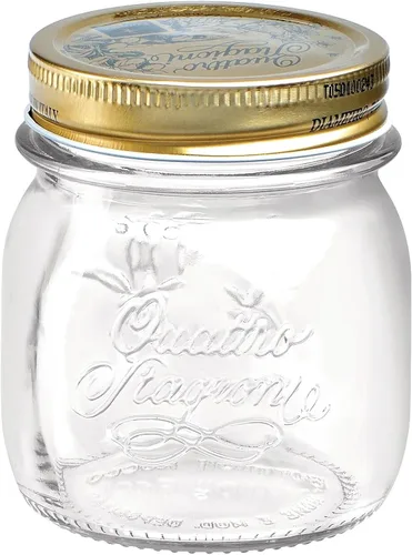 Miniatura 12 de Bormioli Rocco Quattro Stagioni Frasco Mason Transparente Hermético, 8.5 Oz. Hecho de Vidrio Duradero Apto para Alimentos, Fabricado en Italia.
