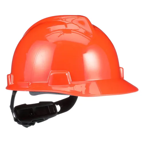 Miniatura 28 de MSA 477484 V-Gard - Casco de seguridad, con suspensión de trinquete Fas-Trac III, carcasa de polietileno, protección anti-impacto superior, correas