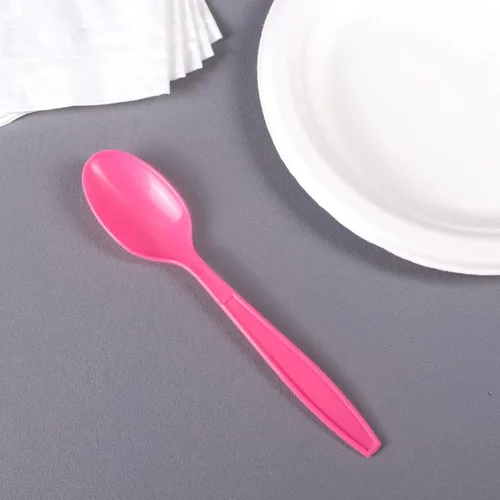 Miniatura 2 de Karat U2033 (rosa) 6.1 pulgadas PP Cuchara desechable extra pesada, rosa (paquete de 1000)