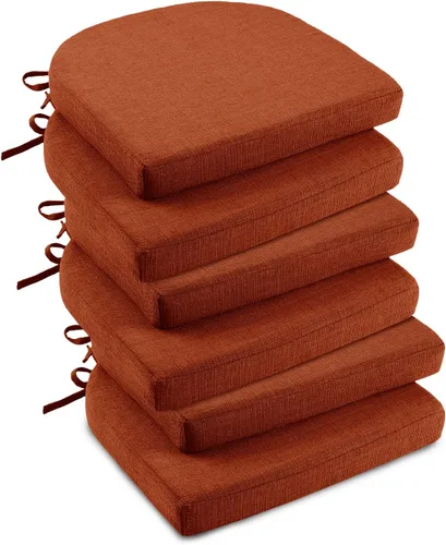 Miniatura 15 de downluxe Cojines para sillas de interior para sillas de comedor, almohadillas de espuma texturizadas suaves y cómodas para sillas de cocina
