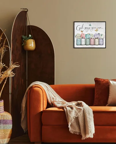 Miniatura 8 de Dios Dice Que Eres Arte de Pared: Arte de Pared con Versículo Bíblico Cristiano Inspiracional, Escritura Religiosa, Regalos de Aliento para Mujeres