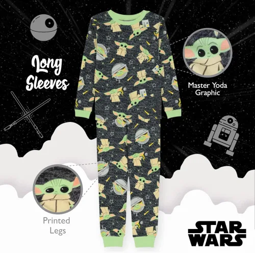Miniatura 5 de Star Wars Boys The Mandalorian 4-Piece Snug-fit Cotton Pajama Set