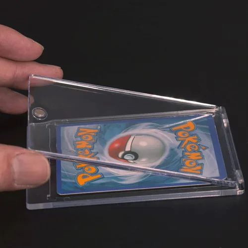 Miniatura 6 de Portatarjetas magnético de 24 quilates, protectores de tarjetas de plástico duro de 35 puntos, cargadores superiores para MTG, YUGIOH, tarjetas