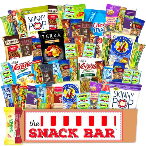 Paquete de cuidado de aperitivos saludables (52 unidades) una caja de aperitivos de regalo con una variedad de opciones de aperitivos saludables,