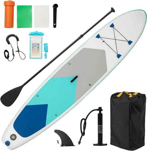 Miniatura 12 de GYMAX Tabla de remo, tabla de remo inflable con accesorios de SUP, aleta extraíble, paleta, bomba, correa y bolsa de transporte, tablas de remo