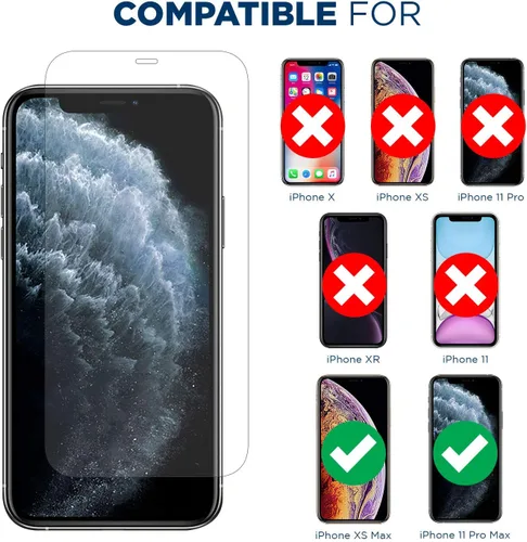 Miniatura 2 de Tech Armor Protector de pantalla de película transparente HD diseñado para Apple iPhone 11 Pro Max, XS Max de 6.5 pulgadas, paquete de 4