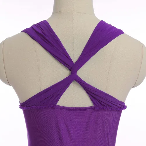 Miniatura 6 de IBAKOM Disfraces de danza lírica para mujer, lentejuelas brillantes, vestido de baile contemporáneo, disfraz de baile de salón para adultos
