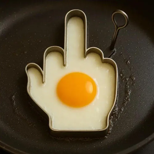 Miniatura 4 de Divertido molde de huevo de dedo medio, molde único para huevos cocidos, anillos de huevo para freír huevos, anillo de huevo antiadherente, 4 piezas