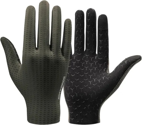 ROCKBROS Cycling Gloves Mountain Bike Gloves Full Finger Cycling Gloves Anti-Slip Bicycle Gloves for Men Women Cycling Sports