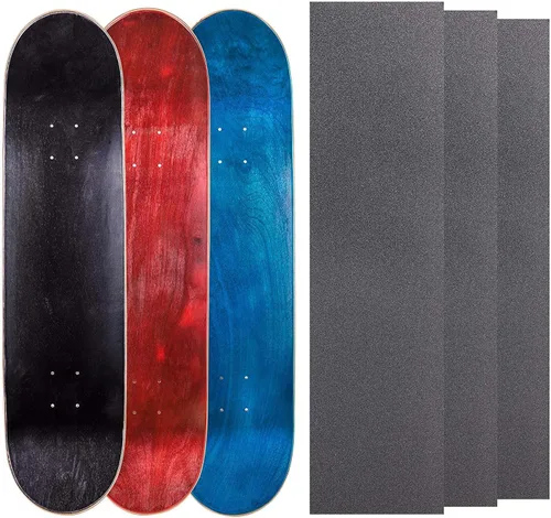 Miniatura 31 de Cal 7 Tablas de patineta de arce en blanco con cinta de agarre (paquete de 3, combinaciones)