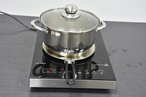Miniatura 3 de Difusor de calor Placa adaptadora de inducción de acero inoxidable para café y leche, utensilios de cocina de inducción para estufa eléctrica
