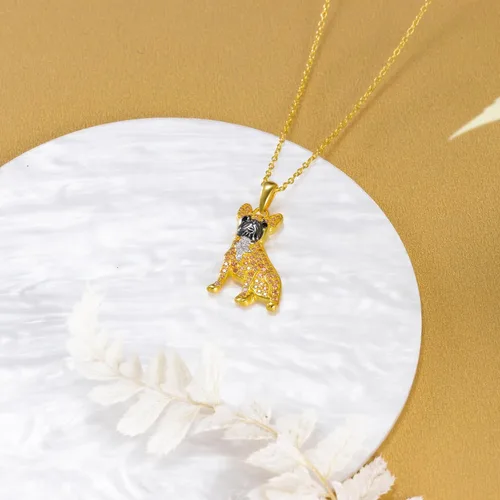 Miniatura 21 de Collares con colgante de perro de plata de ley S925 – 24 razas corgi/husky/labrador/pastor para mujer