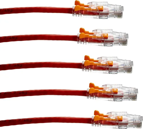 Miniatura 30 de NTW NTW - Cable de conexión de bloqueo de red patentado CAT6 de 1 pie, sin enganches, azul (NL-U6K-001BL)