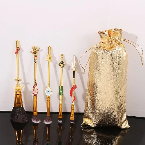 Miniatura 4 de Juego de brochas de maquillaje de anime para cosplay, bolsa de cosméticos de anime, juego de brochas de maquillaje para sombra de ojos, corrector