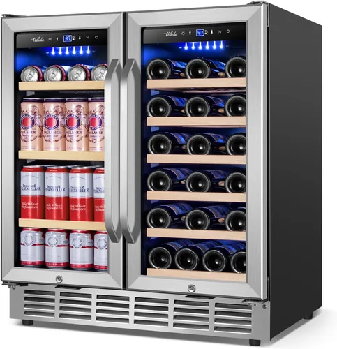 Miniatura 25 de Refrigerador de bebidas para 128 latas, 3.2 pies cúbicos con puerta de vidrio para bebidas, cerveza, soda, vino, pequeño refrigerador de cerveza