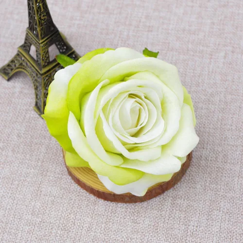 Miniatura 18 de 10 piezas de flores artificiales sin tallo de 3.9 in de cabeza de rosas artificiales estéticas para bodas, ramos, guirnaldas