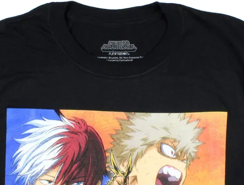 Miniatura 3 de Bioworld My Hero Academia - Camiseta con póster para hombre, Negro