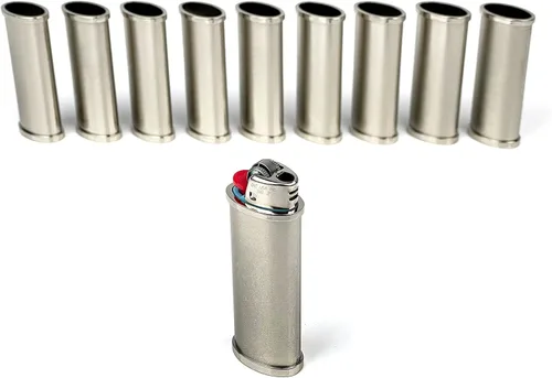 Miniatura 10 de DIYLuxury - Funda de metal negro mate para encendedor BIC Standard J6 EZ Reach Lighter EZ Reach Lighter, resistente, reutilizable, paquete de 10