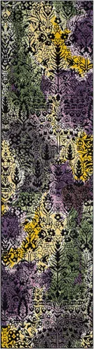 Miniatura 3 de SAFAVIEH Watercolor Collection - Alfombra para pasillo, 2.3 x 8 pies, amarillo claro y verde, diseño abstracto bohemio moderno, no desprende pelusa