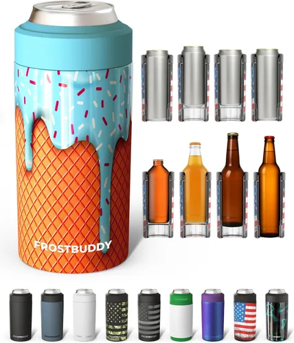 Miniatura 28 de Frost Buddy Universal Can Cooler - Fits all - Stainless Steel Can Cooler for 12 oz & 16 oz Regular or Slim Cans & Bottles - Stainless Steel