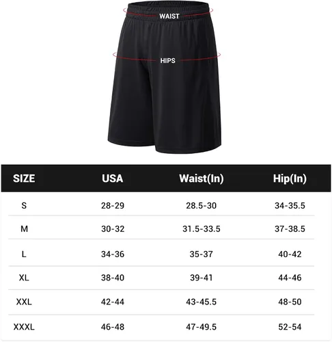 Miniatura 2 de Pantalones cortos deportivos para hombre con bolsillos y cintura elástica, de secado rápido, pantalones cortos de entrenamiento para hombre