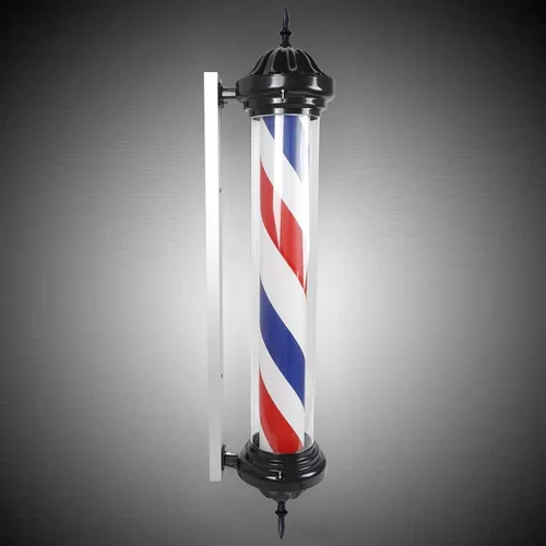 Miniatura 7 de DNYSYSJ Luz LED de poste de peluquería de 19 pulgadas, letrero retro para peluquería y peluquería, tiras giratorias IP44, impermeable, montaje