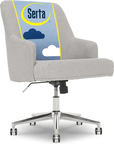 Miniatura 17 de Silla de oficina moderna Serta Scarlett, silla de escritorio de respaldo medio plisado y curvo, cojín de asiento de bolsillo de resorte en espiral