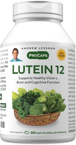 Miniatura 9 de ANDREW LESSMAN Luteína 12 mg - 60 cápsulas blandas - Niveles ultra altos de luteína. Potente carotenoide antioxidante. Apoya la salud ocular