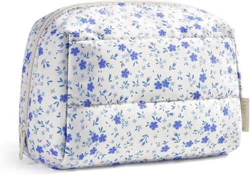 Miniatura 24 de BAGSMART Pequeña bolsa de maquillaje, bolsa de cosméticos de viaje, bolsa de maquillaje pequeña con cremallera, bolsa de aseo resistente al agua