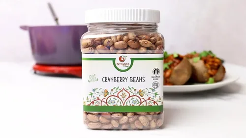 Miniatura 4 de NY Spice Shop Frijoles secos de arándano - Frijoles Borlotti secos de 1.5 libras - Frijoles romanos - Frijoles de arándano romano naturales