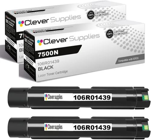 Miniatura 169 de CS compatible Xerox Phaser 6510/WorkCentre 6515 (106r03480) 2 cartuchos de tóner negro para Phaser 6510, WorkCentre 6515 2 negro