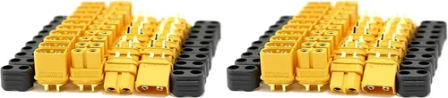 Miniatura 10 de SoloGood Amass - 10 pares de conectores de bala XT60H actualizado de XT60 funda hembra y macho chapado en oro para piezas RC