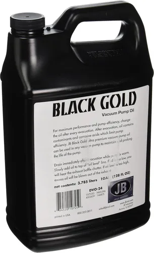 Miniatura 2 de JB Industries DVO-24 Botella de aceite de bomba de vacío de oro negro, 1 galón - GIDDS-2463009