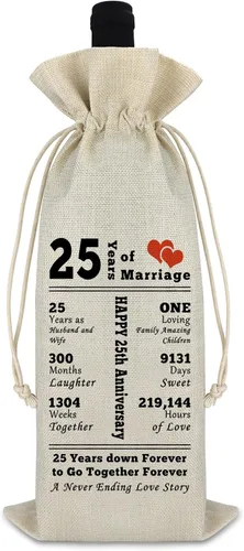 Miniatura 10 de Gfhzdmf Regalo de boda de 10º aniversario para esposa, marido, bolsa de vino, regalo de matrimonio de 10 años para mujeres y hombres, bolsa