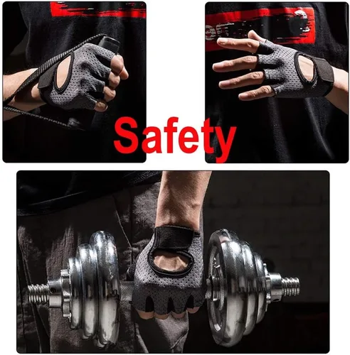 Miniatura 4 de Workout Gloves Breathable Non-Slip Silica Gel Grip Exercise Gloves for Men Women Weightlifting Yoga Dumbbell Bodybuilding
