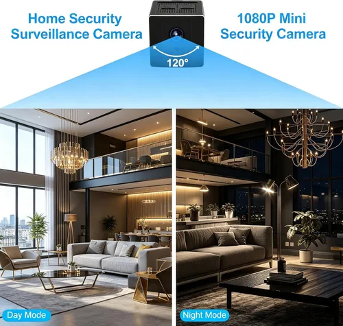 Miniatura 2 de Cámara de niñera pequeña portátil HD 1080P con visión nocturna, mini cámara inalámbrica, cámaras de vigilancia para seguridad del hogar