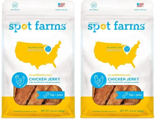 Miniatura 2 de Spot Farms El perro natural sano de la carne seca del pollo trata el grado humano para la cadera y la articulación 12 oz