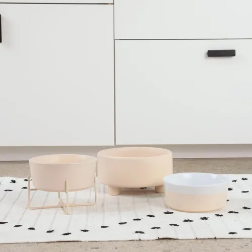 Miniatura 7 de Waggo Uplift - Tazón de cerámica para perros para razas pequeñas, medianas y grandes, pesado y duradero, para alimentos y agua, apto para Crema