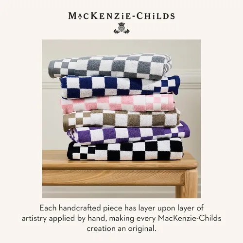 Miniatura 5 de MACKENZIE-CHILDS Toalla de mano, bonita toalla de mano decorativa para baño y cocina, cuadros negros y blancos