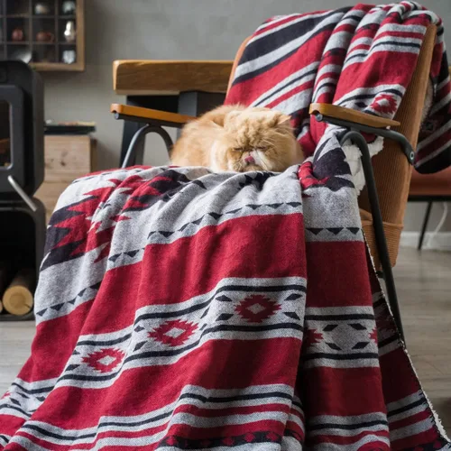 Miniatura 9 de Manta de sherpa boho chic, estampado bohemio vibrante y forro ultrasuave acogedor, elegante y cálida manta de invierno para sofá, cama o decoración